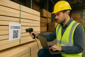 сверка QR кода партии пиломатериалов